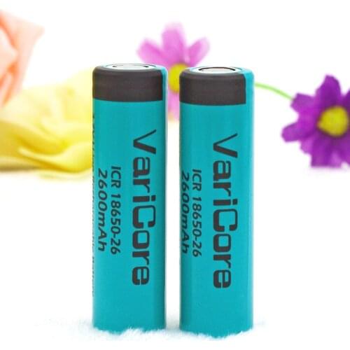 VariCore 18650 2600mAh Li-ion Rechargeable Battery 3.7V ICR18650-26 for flashlight batteries