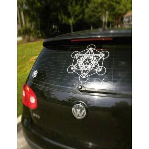 Metatrons Cube Sacred Geometry Vinyl Sticker Car Decal Wall Decal Alchemy Mandala Zen Boho Trippy Hippy Universe Deco MT28