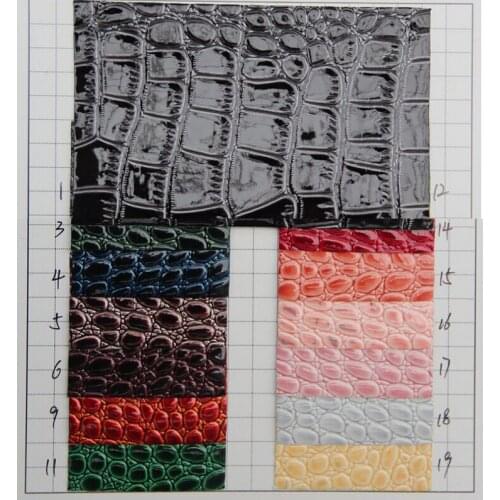 High light crocodile grain faux PU leather / leatthe belt bag thick leather / material leather / gold leather fabric/ wholesale