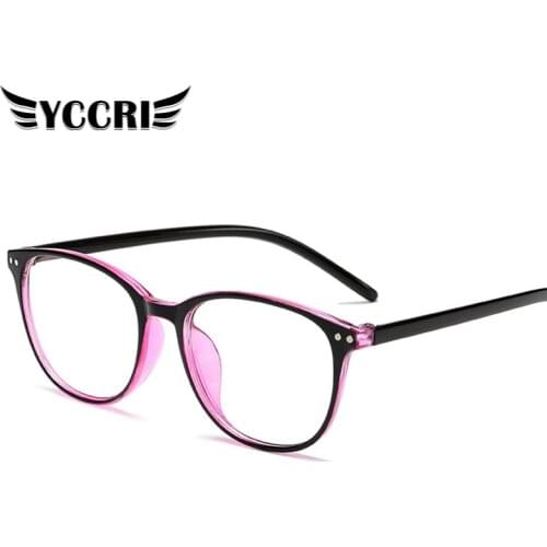 YCCRI Women Men Black Glasses Frame Classic Rivets Myopia Glasses With Degree -1 -1.5 -2 -2.5 -3 -3.5 -4 -4.5 -5.0 -5.5 -6.0