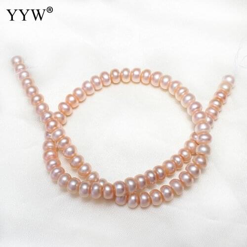 YYW High Quality 5 6 7 8mm 100% Natural Freshwater Pearl Beads white Dome Pearl Loose Beads DIY Necklace Bracelat Jewelry Making