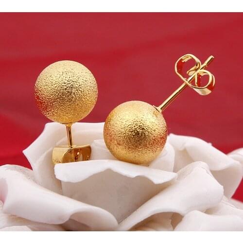 Hot-selling Cute Earrings Super Value Round Square Ball Brass Earrings For Women Best Friend Gifts