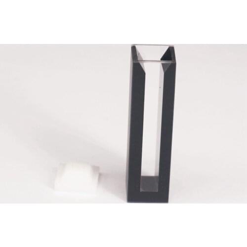 1750ul 10mm Path Length Micro Quartz Cuvette Cell With Black Walls And Lid For Spectrometer