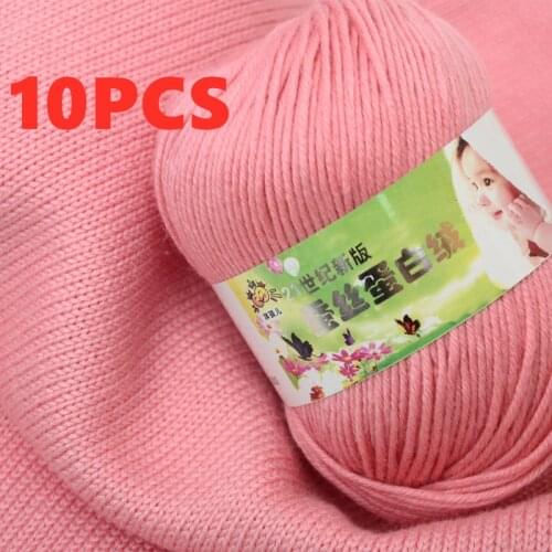 10pcs Worsted Soft Warm Baby Cotton Yarn Silk Knitting Yarn Hand Knitting Yarn Crochet 500g/Lot