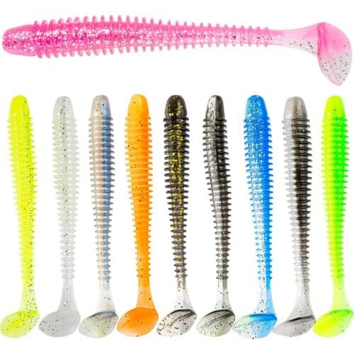 10pcs Colorful Fishing Lure Soft Bait 5cm-0.8g Winter Ice Fishing Bait Fishing Supplies WHStore