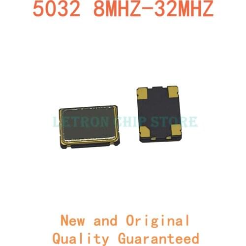 10PCS Passive quartz crystal oscillator 5032 SMD 8MHZ-32MHZ 10MHZ 11.0592MHZ 12MHZ 16MHZ 20MHZ 22.1184MHZ 24MHZ 25MHZ 26MHZ 27M