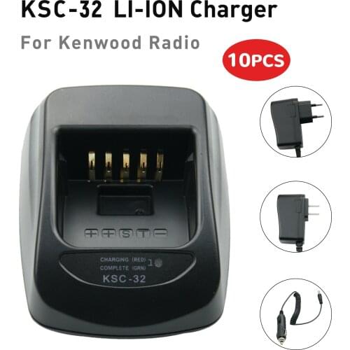 10X Walkie Talkie KSC-32 Charger for Kenwood Radio KNB-32N KNB-33 KNB-33L KNB-33Li Two Way Radio Battery