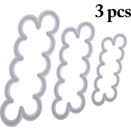 3Pcs/Set Rose Shape Cake Cutters DIY Assorted Rose Fondant Cutters Rose Cookie Cutters DIY Baking Tools Accessories