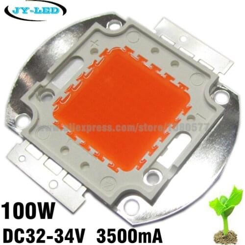 5pcs 100W Full Spectrum 400nm-840nm High Power LED Plant Grow Light Source for Plant Growing Bulb DIY