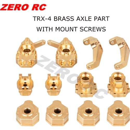 TRX-4 Axles Upgrade Accessory CNC Brass Front Rear Knuckle C Hub Portal Cover Set For 1/10 Traxxas T4 TRX4 RC Car