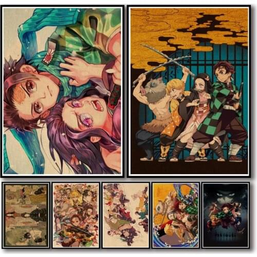 5D DIY Diamond Painting Anime Demon Slayer Cross Stitch Kit Full Drill Diamond Embroidery Mosaic Picture Home Decoration Gift