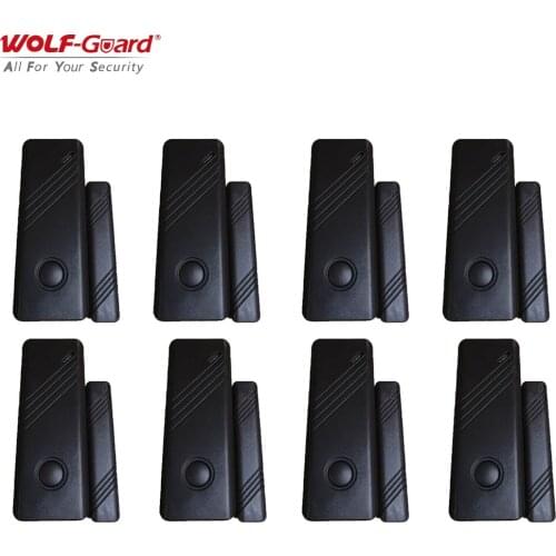 8Pcs Wolf-Guard Wireless Door Window Opening/Closing Alarm Sensor Detector for WiFi GSM Home Security Alarm System 433MHz