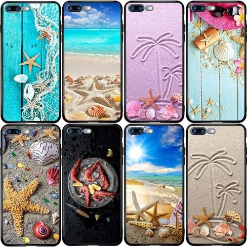 Cover Case for Xiaomi Redmi Note 10 9 9S 9A 8 8T 7 6 7A 6A 5A 5 A1 A2 A3 Pro Max Plus Seashells Sea Star Seafood