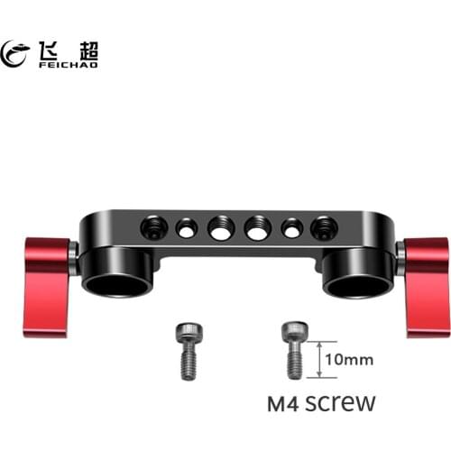 FEICHAO 15mm Dual Rod Rig Clamp with 1/4 and M4 Mount Screw Hole For Video Camera DSLR Rig Clamp Support Camera Accessories