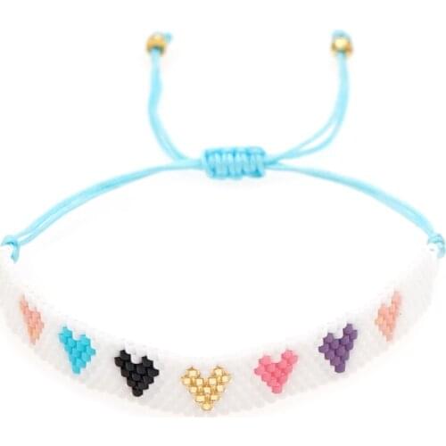 Go2boho Heart Bracelet For Girl Jewelry Boho Colorful Bead Pulsera Handmade Japanese Beads Jewellery Adjustable Miyuki Bracelets