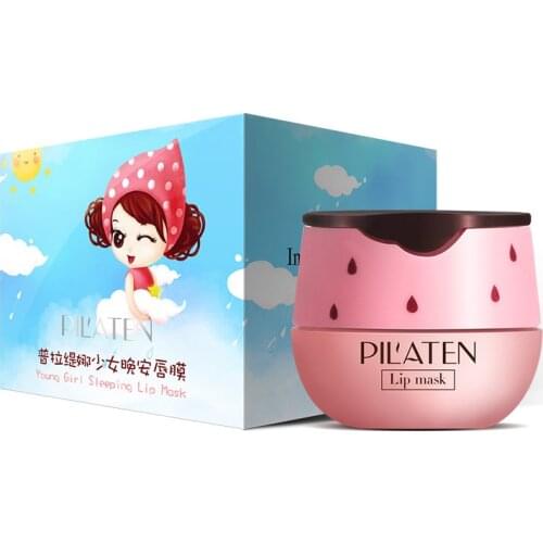 Holika Korean cosmetics Pil'aten Young Girl Sleeping Lip Mask Pink Strawberry Aroma Fade Lips Lines long-lasting moisturizing