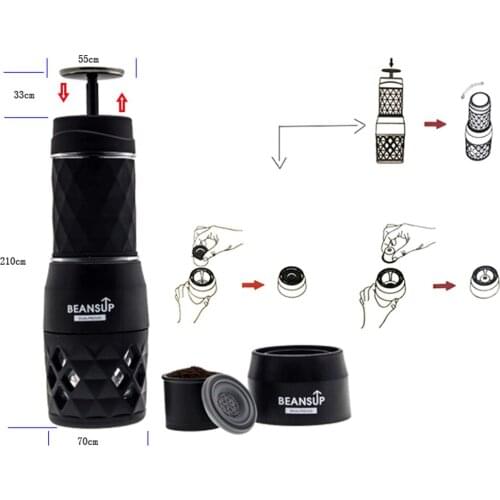 Coffee Mill, Manual Coffee Grinder, Stainless Steel,Convenient to Carry for Camping
