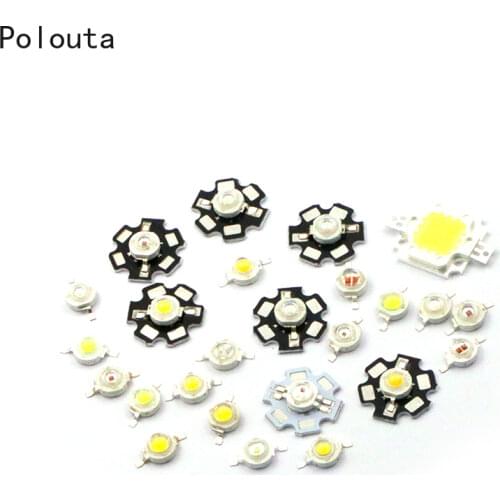 10 Pcs/Set High-brightness High-power 5W Small Light-emitting Diode LED Lamp Beads Are White Warm Lighting Red Yellow Green Blue