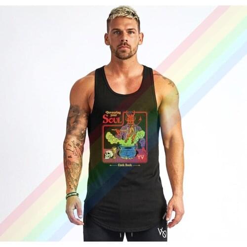Devouring Your Soul Cook Book Brand Gym Clothing Bodybuilding Cotton Tank Tops For Men Summer Singlet Sleeveless Plus Size