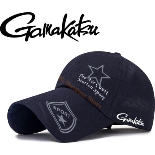 2021 New Summer Gamakatsu Fishing Sun Hat Outdoor Riding Mountaineering Long-brimmed Sun Hat Sports Rod Breathable Ball Cap