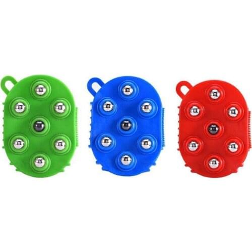 7 Balls Body Massage Glove Roller Ball Anti-Cellulite Health Shoulder Relief Buttocks For Neck Care Muscle Pain Massager Re P5Y2