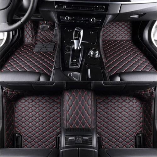 Custom 5 Seat car floor mats for mitsubishi pajero sport Outlander xl ASX LANCER grandis car mats auto accessories