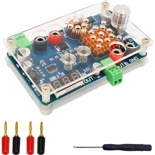 Buck Converter, DC 5-32V to 5-45V 3A Adjustable Step Down Module with Voltage Display and Touching Sensor Switch