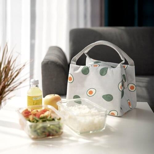 Portable Lunch Bag Ice Bag Thick Aluminum Foil Canvas Cold Insulation Outdoor Thermal Food Picnic Bag Lunch Bag Handbag