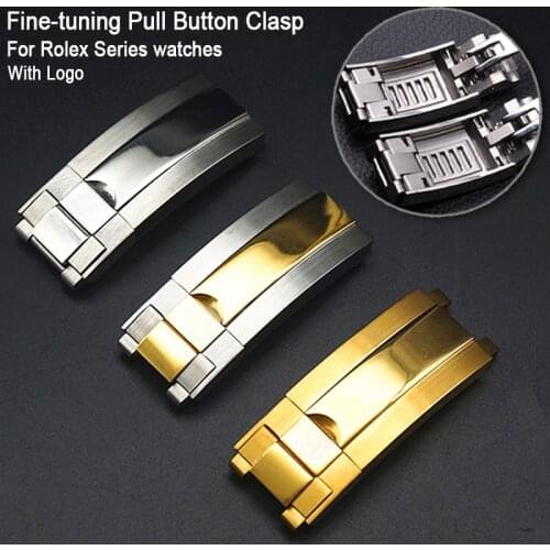 Watchbands Buckle For Rolex DAYTONA GMT SUBMARINER Series Buckle Watch Accessories Stainless Steel Fine-tuning Pull Button Clasp
