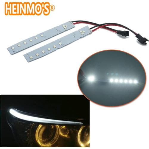 Blue Red White Xenon LED Eyelid Eyebrow Daytime Running Light DRL Module For E60 LCI 5 Series 528i 535i 550i M5 2008-2010