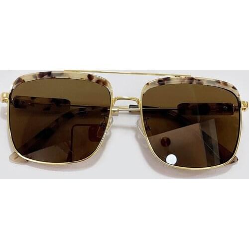 2021 New Fashion Square Wrap Sunglasses For Women Men Luxury Brand Design Allloy Acrylic Frame Eyewear Gafas De Sol Mujer