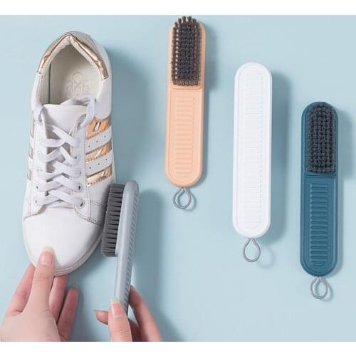 1PC Plastic Shoe Brush Home Shoe Brush Soft Bristle Shoe Brush Renovation Cleaning Care Black Boots Brush Cleaning Brush