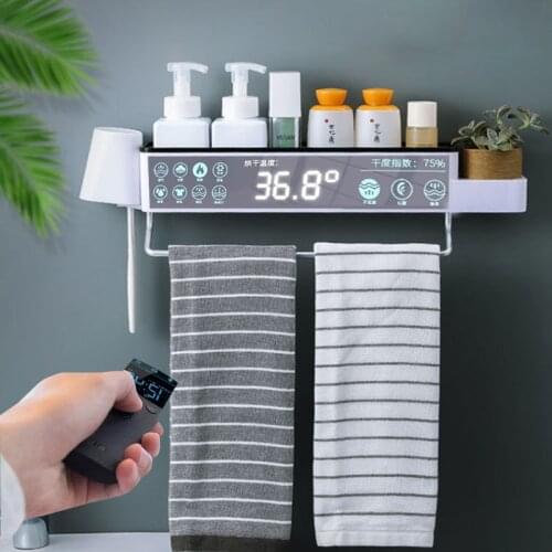 2020 Fashion Storage Rack With Towel Bar For Kitchen Storage And Bathroom Hooks On The Wall Housing Tools Bathroom Accessories