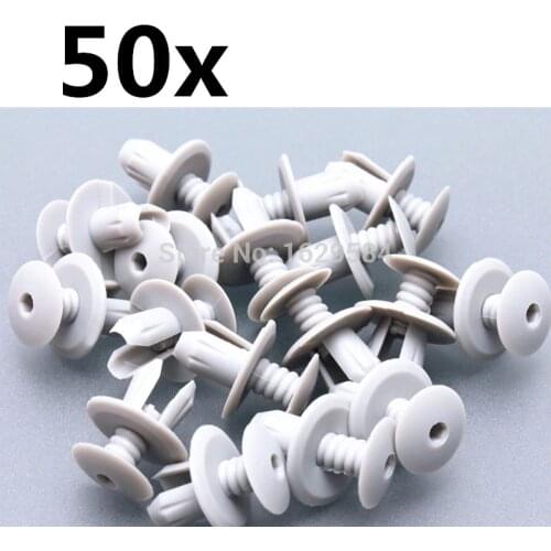 50 Pcs TRANSPORTER MULTIVAN INTERIOR DOOR CARD MOULDING SCREW Light Grey CLIPS For VW T4 T5