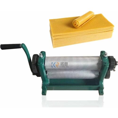 Free Shipping 74×250mm manual beeswax comb foundation roller mill embossing machine for beekeeping
