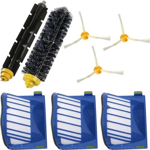 8Pcs Beater Bristle Brush Filter 3 Armed Side Brush Sweeper Robot Replacement Accessories Set Series for 620 630 650 660 New