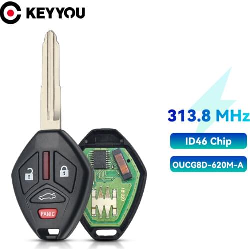 KEYYOU Fob ID46 Chip OUCG8D-620M-A 313.8Mhz Remote Key For Mitsubishi Galant Eclipse Lancer Outlander 2007 2008 2009 2010 2011