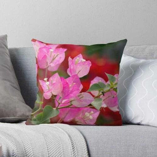 Bougainvillea Throw Pillow Cushion Cover Polyester throw pillows case on sofa home living room car seat decor 45x45cm