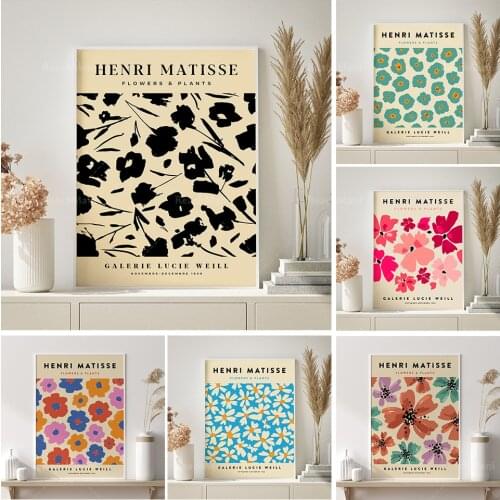 Matisse flower poster, Henry Matisse print, flower market mural, Matisse plant, Tokyo flower, printable