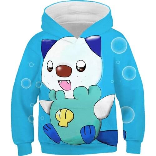 Childrens Sweatshirts Spring Autumn Pullover Kids 2021 New Fashion Sweet Cute Long-Sleeve Hooded Cartoon Printed Girls Boys Tops