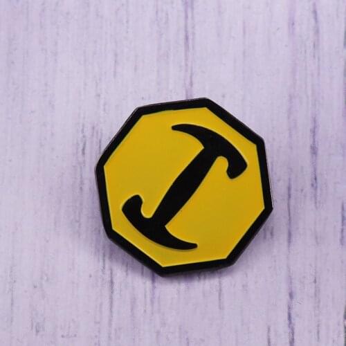 Stonecutters Logo Enamel Pin Hexagon Brooch American Cartoon Situation Comedy Badge