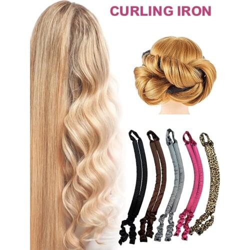 Heatless Curling Rod Headband No Heat Curls Ribbon Hair Rollers Sleeping Soft Headband Hair Curlers DIY Hair Styling Tools