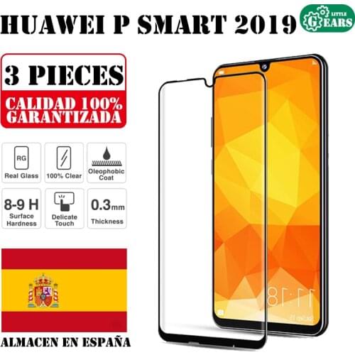 Huawei P smart 2019 3 Piece Set Full Tempered Glass Screen Protector Ultra Thin Scratch Protection