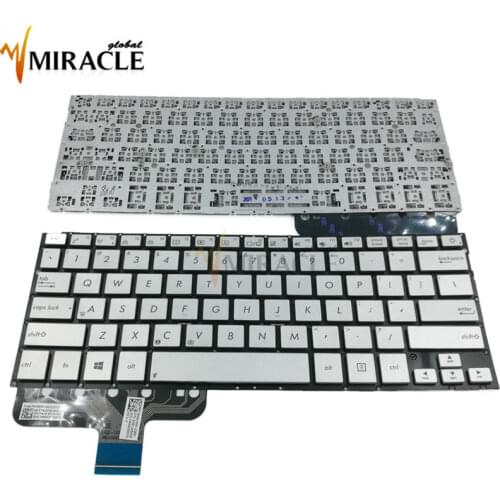 Laptop keyboard for ASUS UX301L UX301LA UX301 UI US English layout Silver brand new NB0-362BUS00 9Z.N8JBU.B01 0KN0-QD2US13