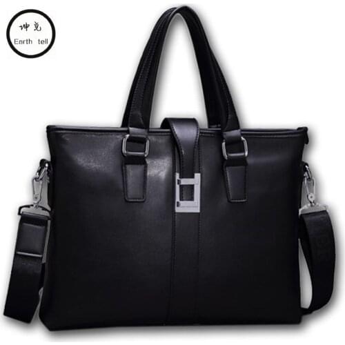 KUNDUI Autumn New Design Mens Briefcase Satchel Bags For Men Business Fashion Shoulder Messenger Travel Laptop PU Leather Bag