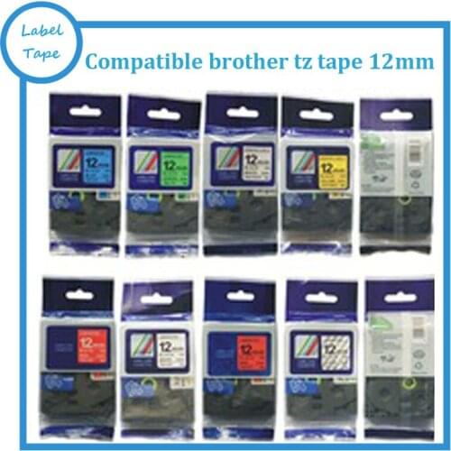 5PK 5-colors choosable TZE TZ tape TZe 231 TZ-431,TZ-531,TZE131,TZ 631 12mm TZ label tape for brother PT1280 PT-7600 pt