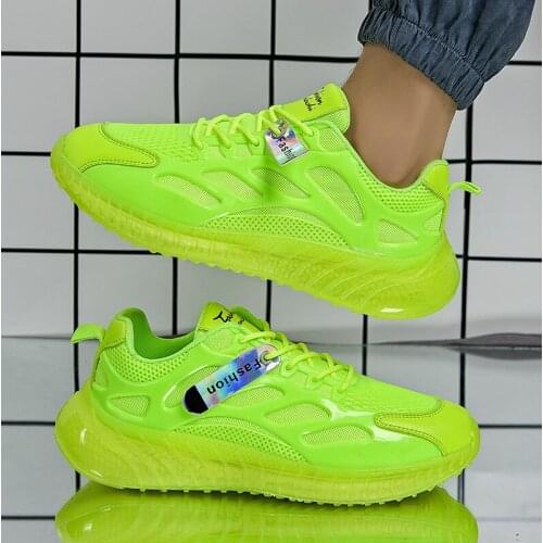 ADMAR Streetwear Mens Clunky Sneakers Green Fashion Mens Shoes Casual Breathable Hip Hop Men Running Shoes Zapatillas Hombre