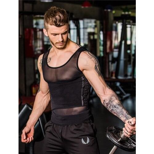 Mens Slim Top Sleeve Slimming Underwear Bodysuit Mens Body Shaper Quick-dry Compression Tight Underwear
