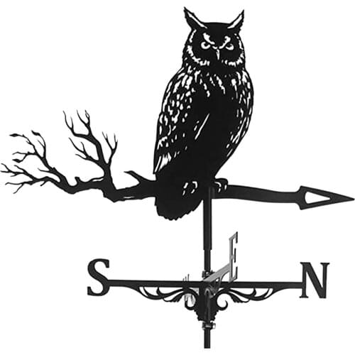 Stainless Steel Farmhouse Weather Vane Roof Mount Wind Direction Indicator Kit Outdoor Garden Bracket Weather Wind Speed Spinner