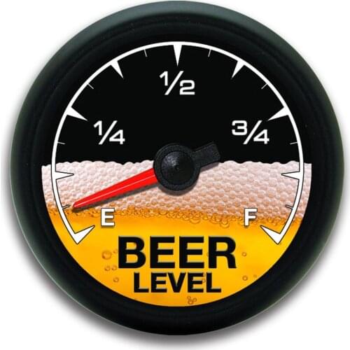 Beer Meter Gauge Sticker Funny Drinking Decal Cooler Cup Mug Keg Bar Drink label